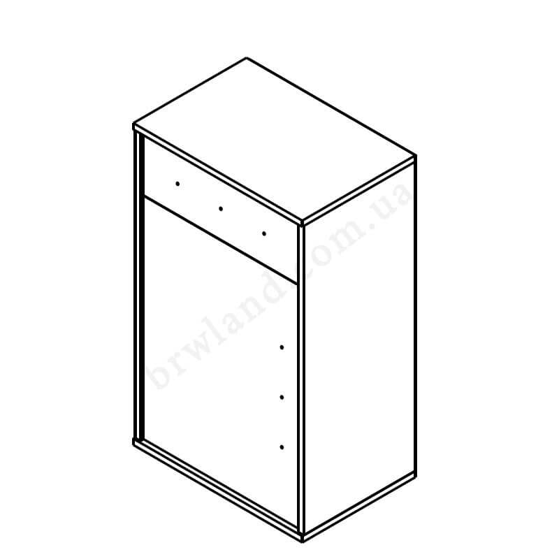 На фото схема тумби АГАТА ГЕРБОР KOM1D1S