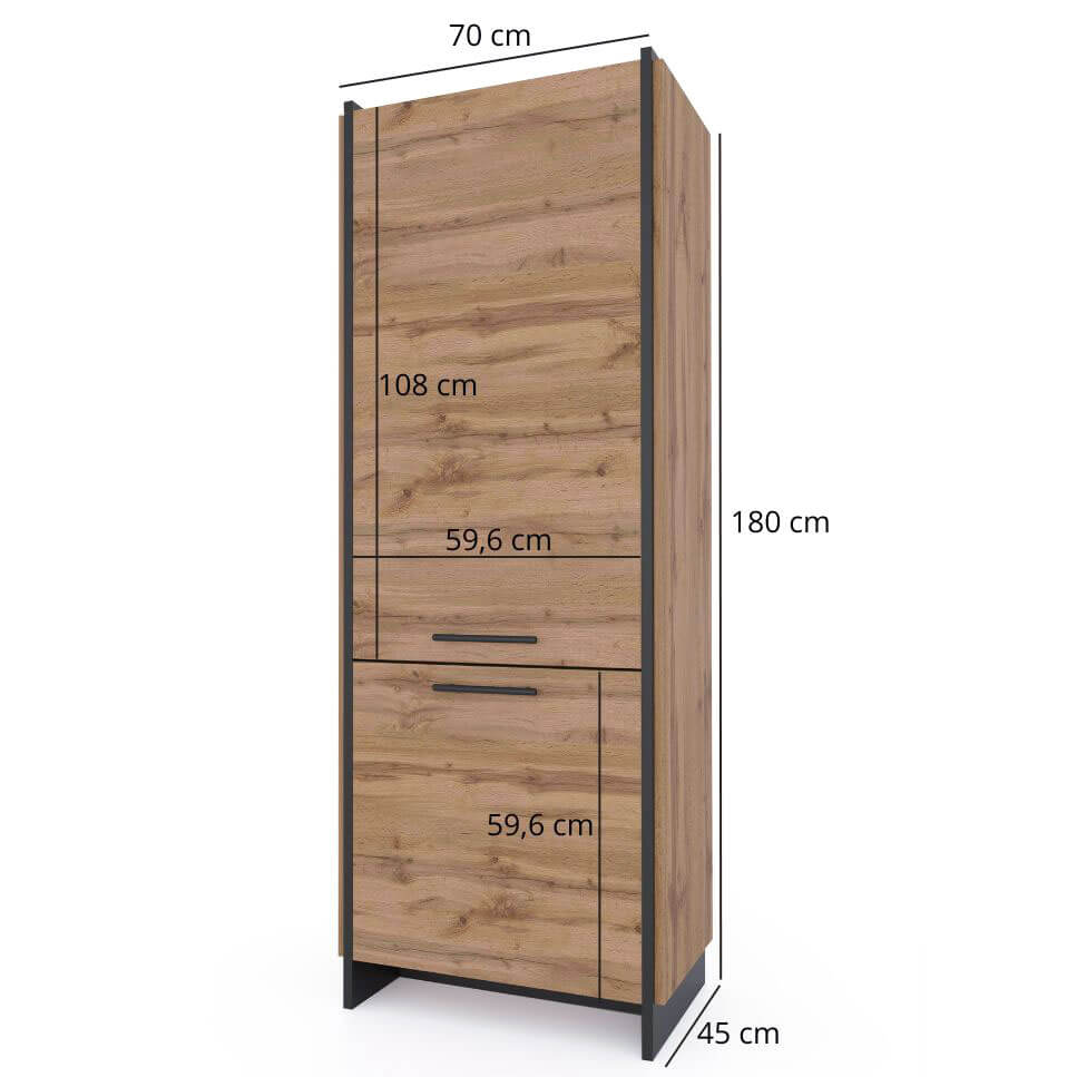 Фото розмірів пеналу AMINO MEBELBOS 2D