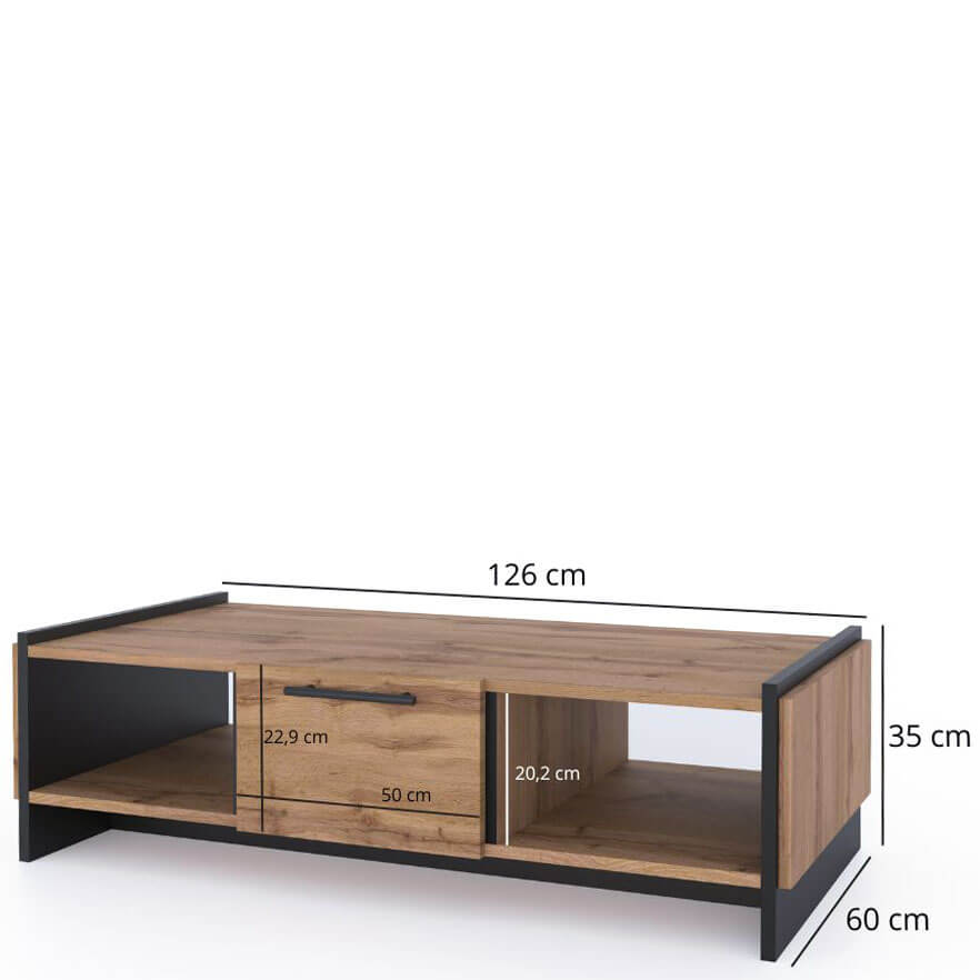 Фото розмірів журнального столика AMINO MEBELBOS 1S