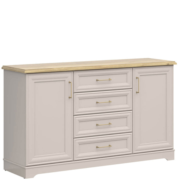 На фото вигляд збоку комода ANGA BRW KOM2D4S