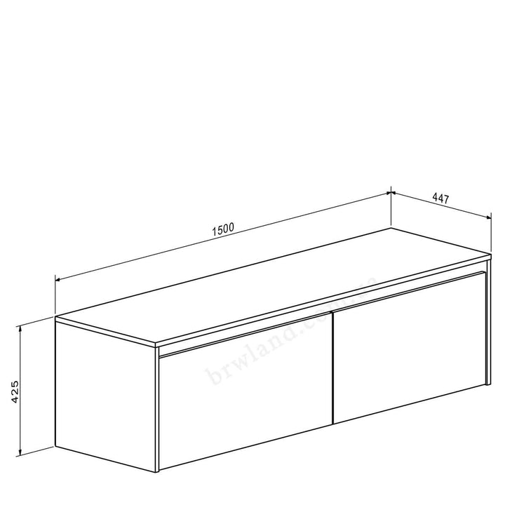 Фото схеми з розмірами тумби для взуття АНСІ ГЕРБОР KOM2K