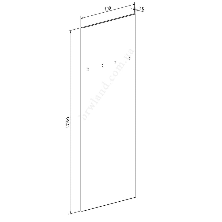 Фото схеми з розмірами вішака АНСІ ГЕРБОР WIE70