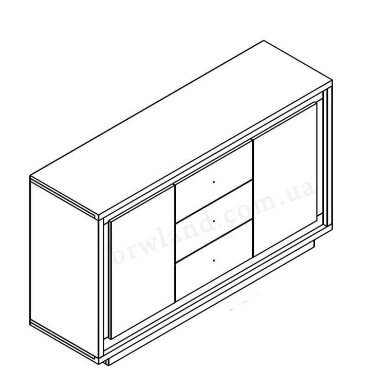 Фото схеми комоду АНТАРЕС ГЕРБОР KOM2D3S