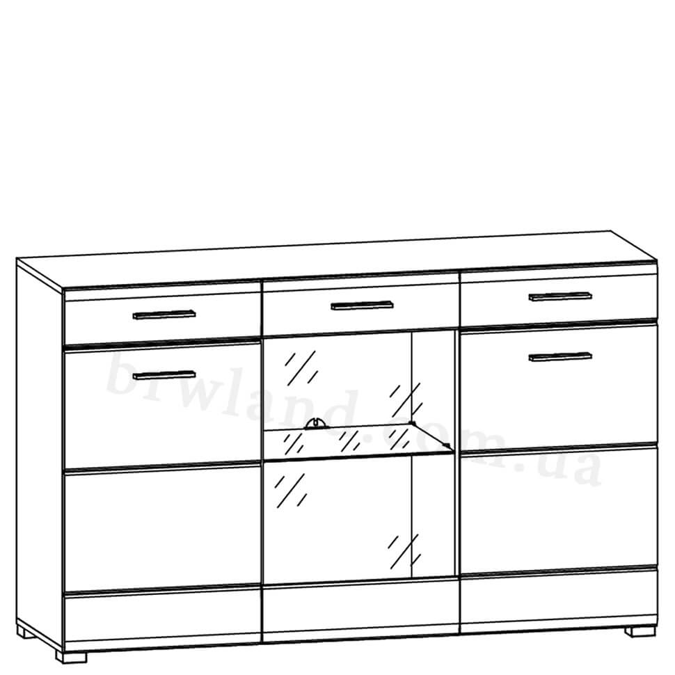 Фото схеми буфета АРКТИКА ВМК KOM1W2D2S з підсвіткою