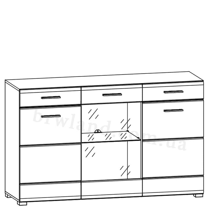 Фото схеми буфета АРКТИКА ВМК KOM1W2D2S з підсвіткою