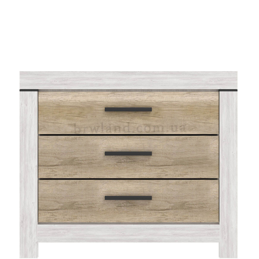 Фото комода БЕЛЕН KOM3S ГЕРБОР сосна каньйон / дуб корабельний