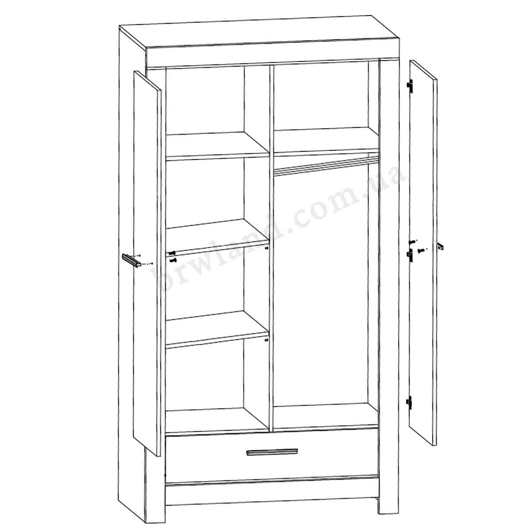 Фото схеми наповнення шафи БЕЛЕН ГЕРБОР SZF2D1S сосна каньйон / дуб корабельний