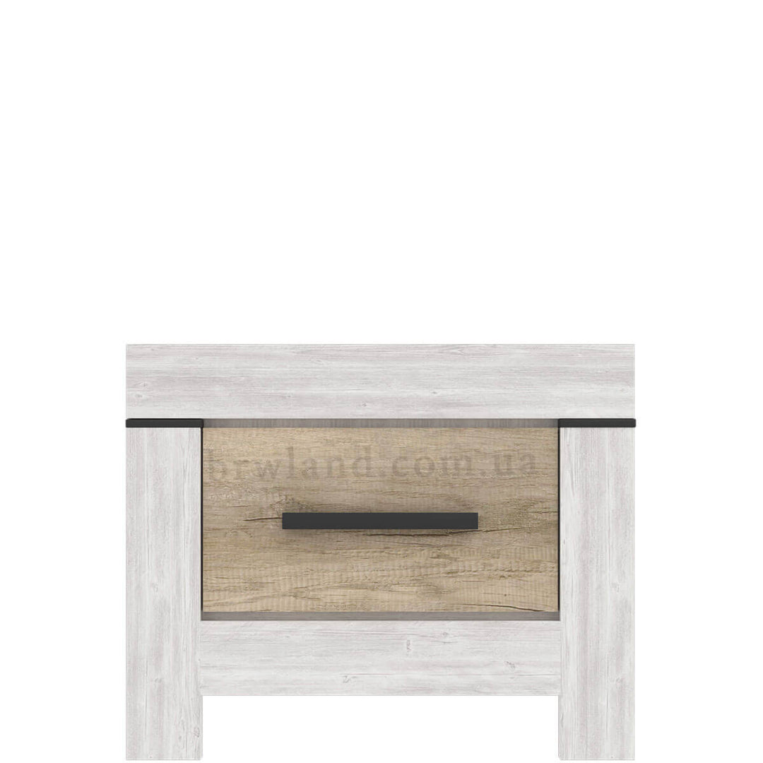 Фото приліжкової тумбочки БЕЛЕН ГЕРБОР KOM1S сосна каньйон / дуб корабельний