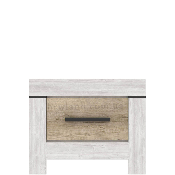 Фото приліжкової тумбочки БЕЛЕН ГЕРБОР KOM1S сосна каньйон / дуб корабельний
