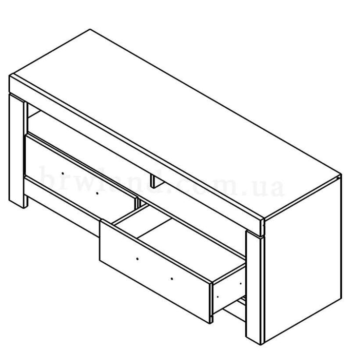 На фото схема наповнення тумби під телевізор БЕЛЕН RTV2S ГЕРБОР