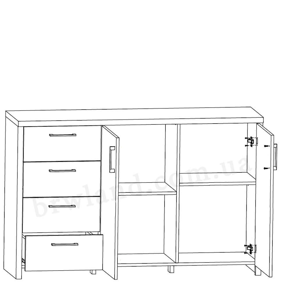 Фото схеми наповнення комоду БЛАНШ БРВ KOM2D4S