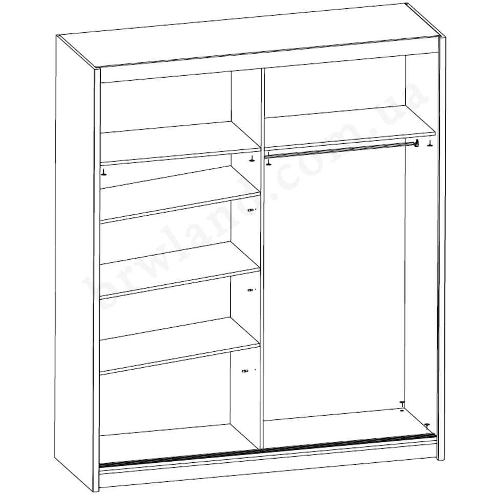 Фото схеми наповнення шафи-купе БЛАНШ БРВ SZF180