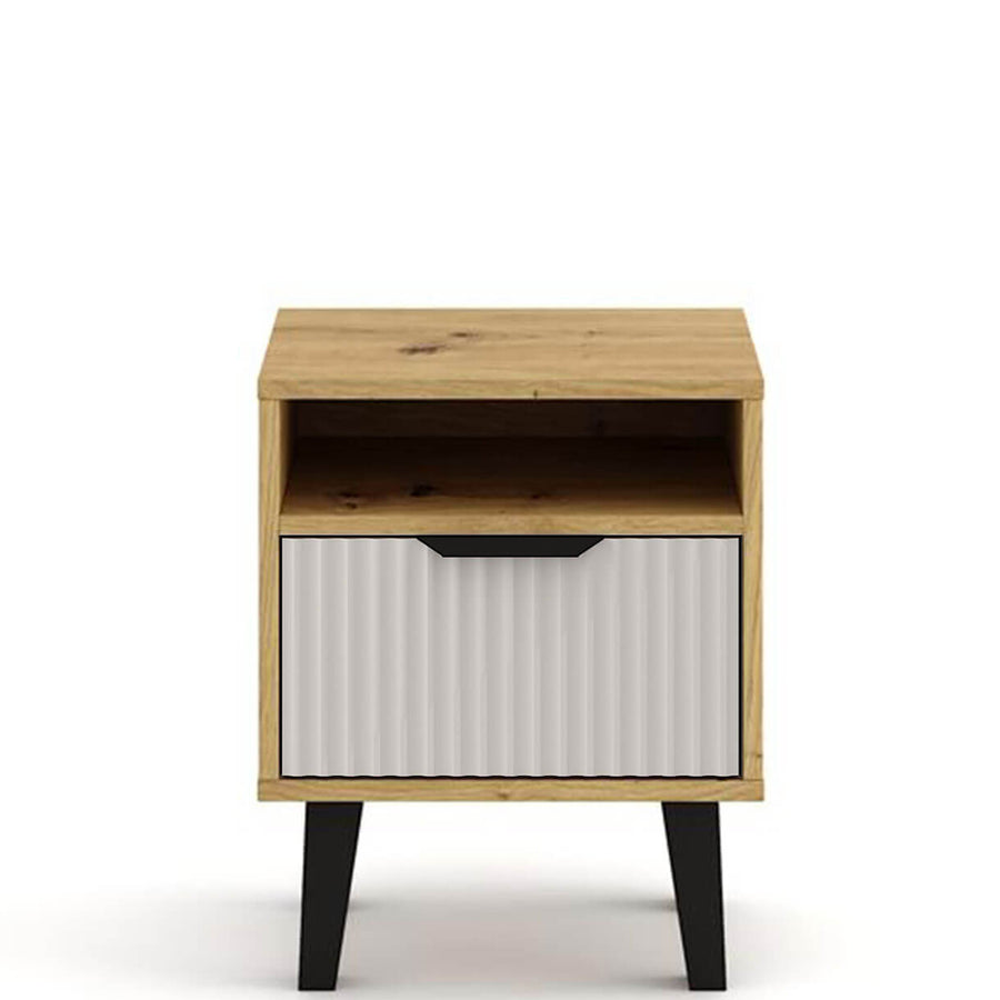 Фото приліжкової тумбочки BORG DUO MEBELBOS 1S дуб артизан / кашемір