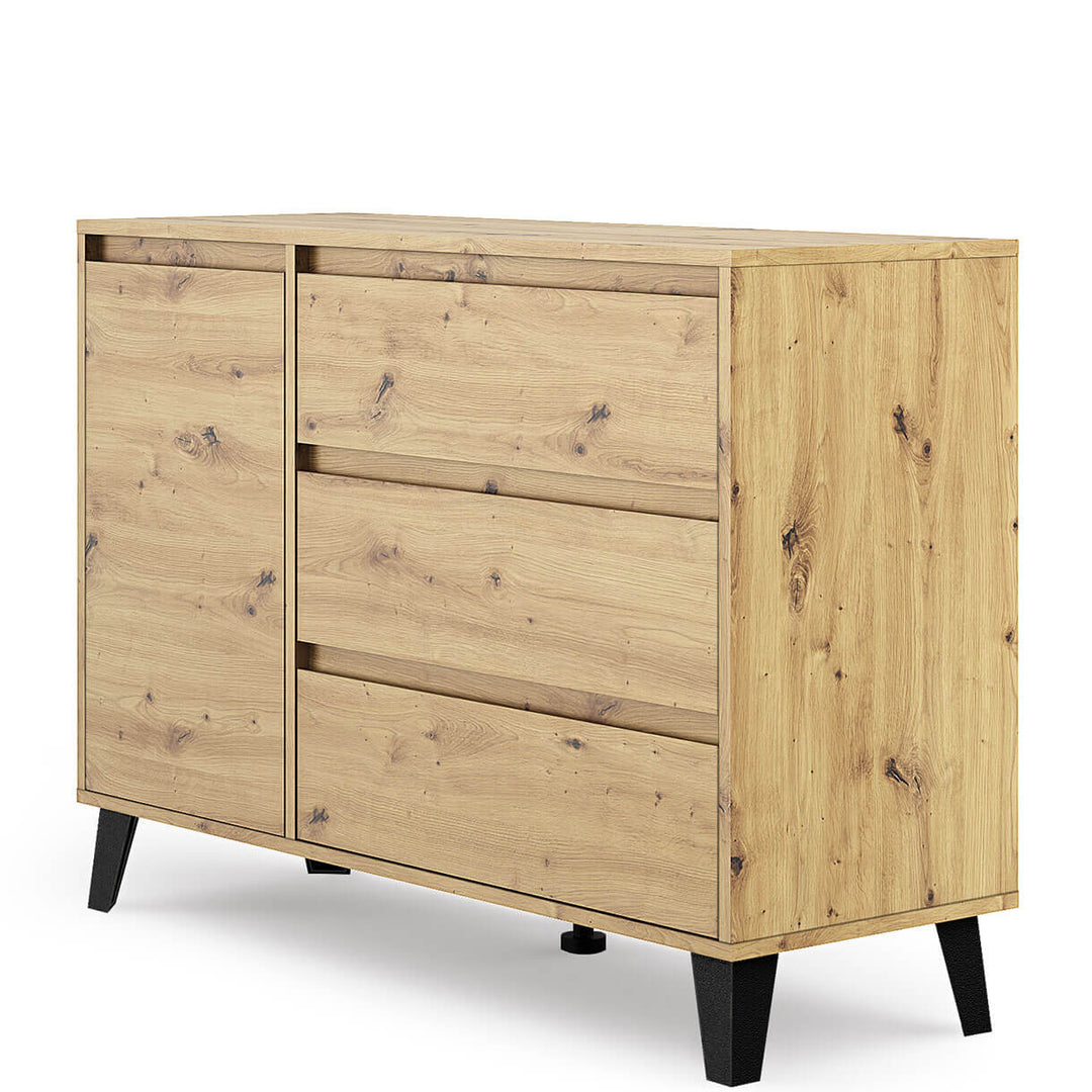 Фото вигляду збоку комода BORG MEBELBOS 1D3S дуб артизан