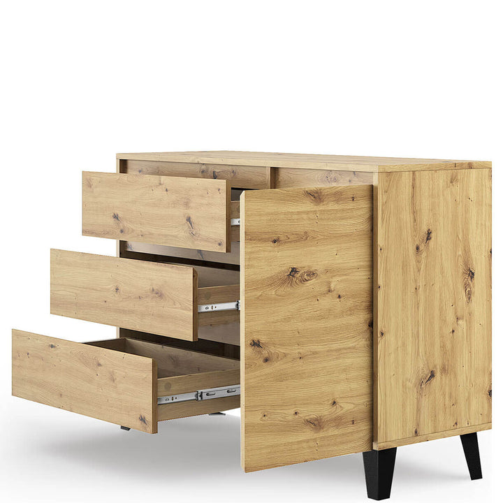 Фото наповнення комода BORG MEBELBOS 1D3S дуб артизан з дверима праворуч
