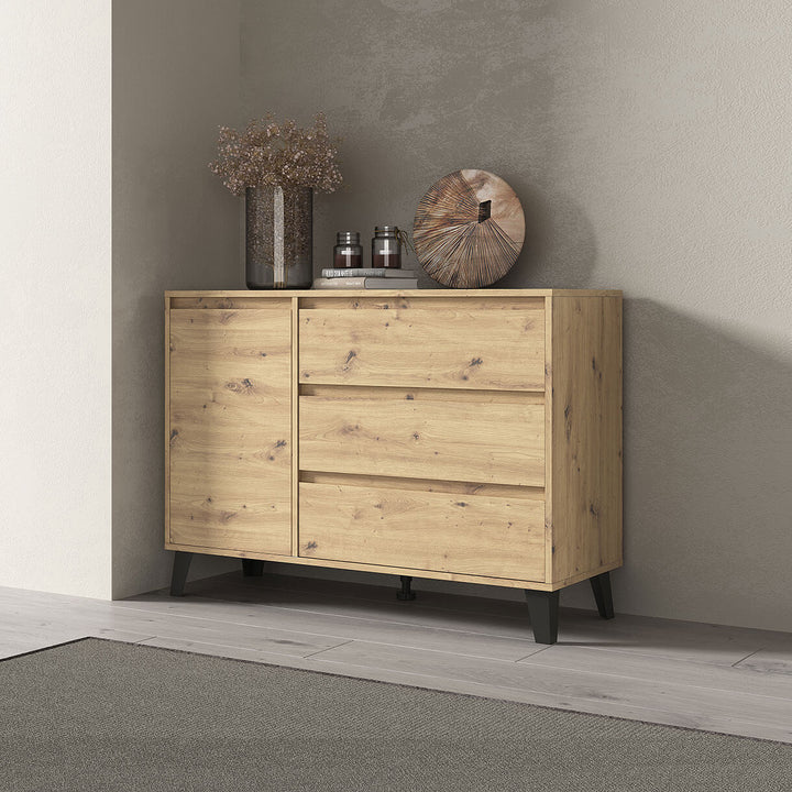 Фото комода BORG MEBELBOS 1D3S дуб артизан в інтер'єрі