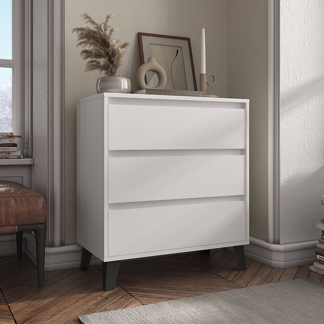 Фото комода BORG MEBELBOS 3S/70 кашемір в інтер'єрі вітальні