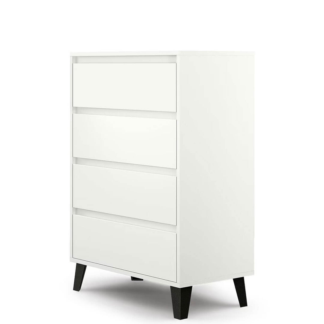 Фото вигляду збоку білого комода BORG MEBELBOS 4S/70