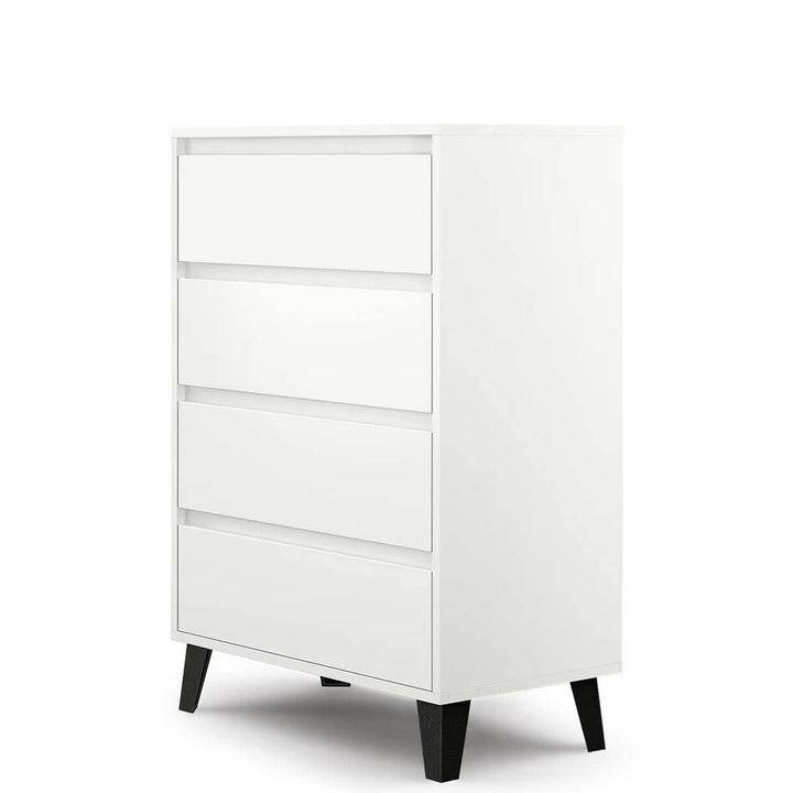 Фото вигляду збоку білого комода BORG MEBELBOS 4S/70