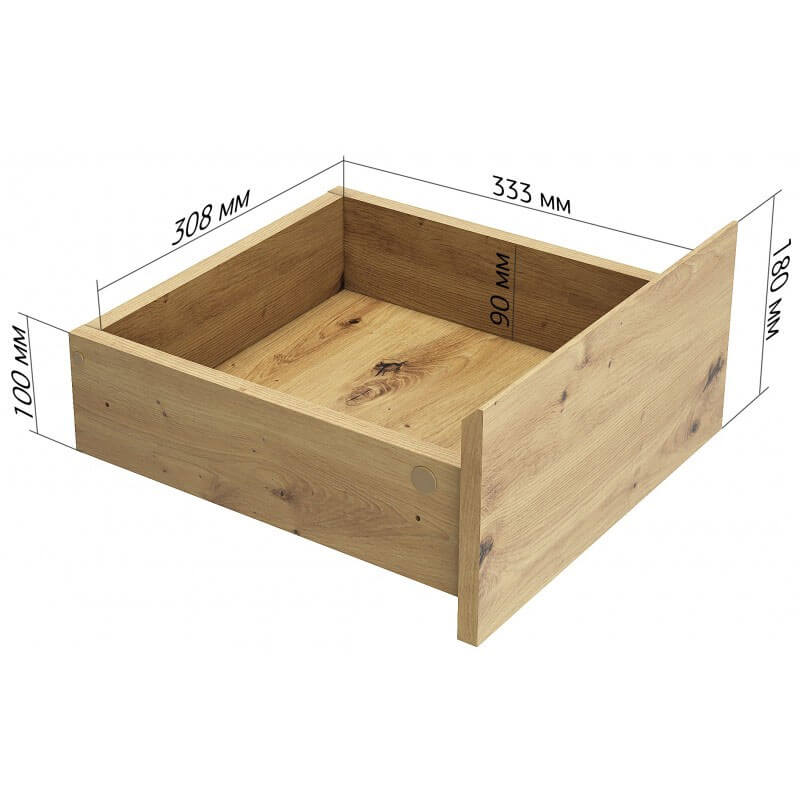 Фото розмірів шухляди комода BORG MEBELBOS 5S/40 дуб артизан