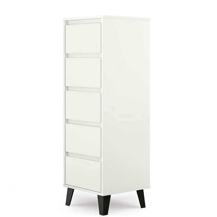 Фото вигляду збоку білого комода BORG MEBELBOS 5S/40