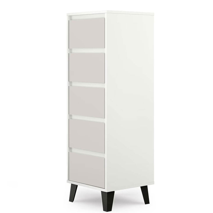 Фото вигляду збоку комода BORG MEBELBOS 5S/40 білий / кашемір