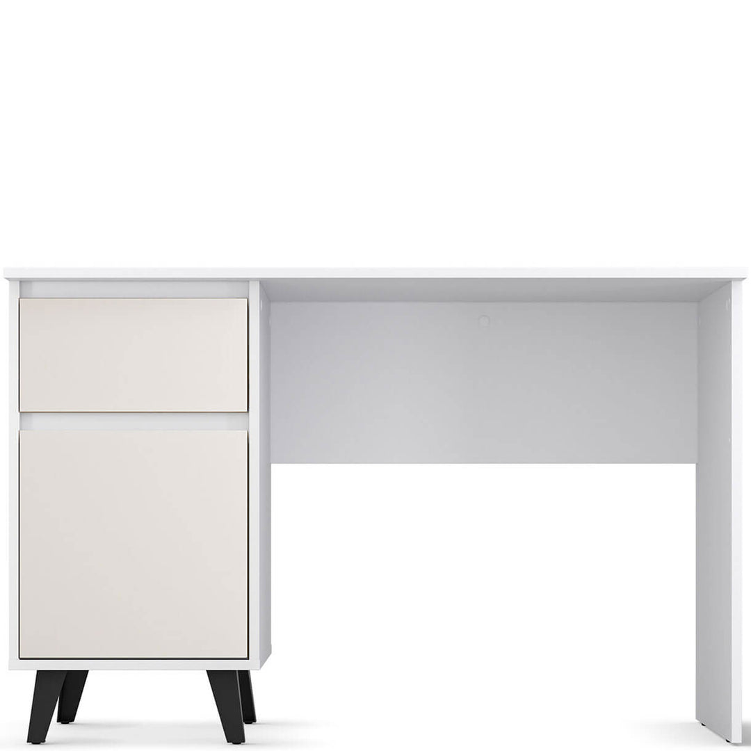 Фото письмового столу BORG MEBELBOS 1D1S/120 білий / кашемір з тумбою ліворуч