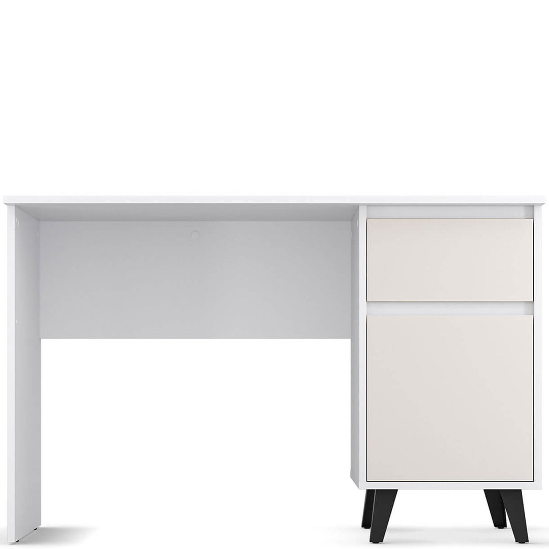 Фото письмового столу BORG MEBELBOS 1D1S/120 білий / кашемір з тумбою праворуч