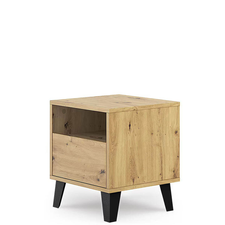 Фото вигляду збоку приліжкової тумбочки BORG MEBELBOS 1S дуб артизан
