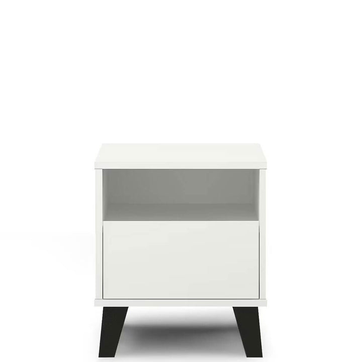 Фото білої приліжкової тумбочки BORG MEBELBOS 1S