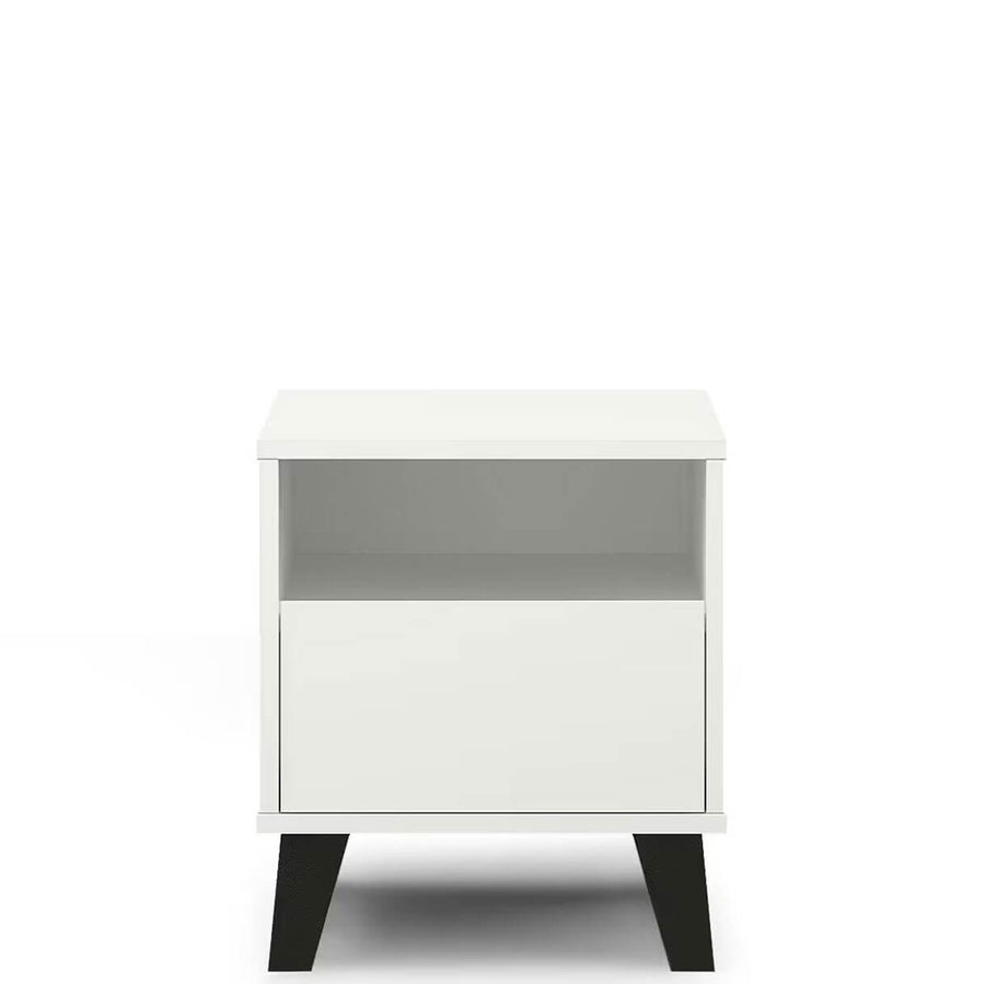 Фото білої приліжкової тумбочки BORG MEBELBOS 1S