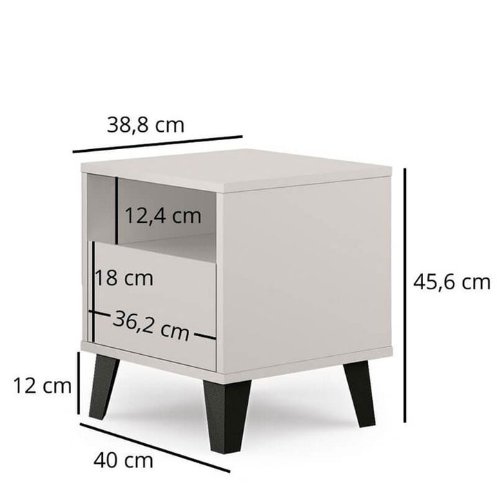 Фото розмірів приліжкової тумбочки BORG MEBELBOS 1S кашемір