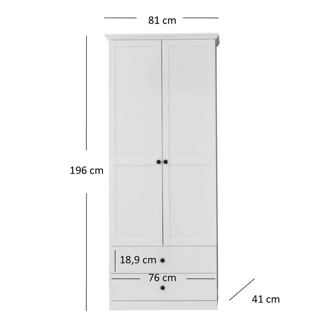 Фото розмірів шафи BRANDSON MEBELBOS 2D2S