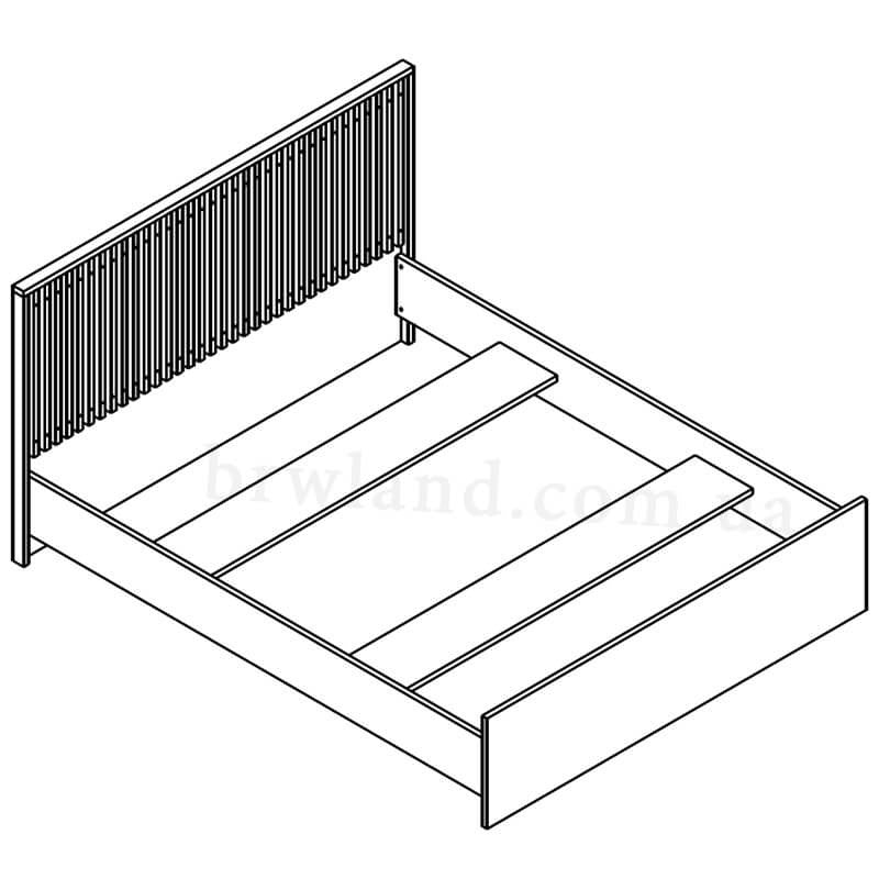 Фото схеми ліжка БРУС ГЕРБОР LOZ160 (каркас)