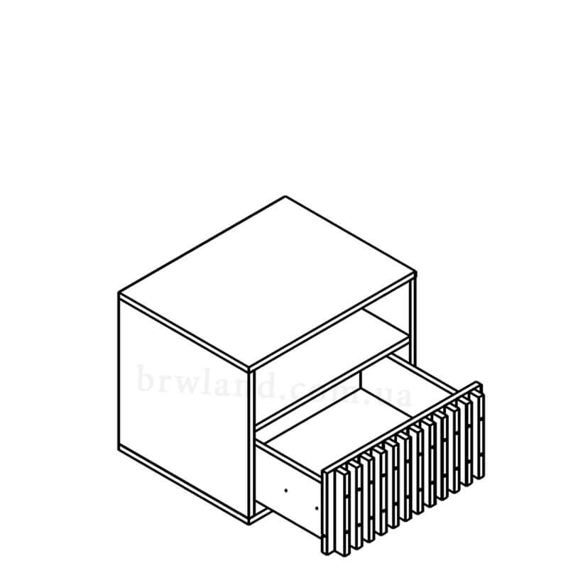 Фото схеми наповнення приліжкової тумбочки БРУС ГЕРБОР KOM1S