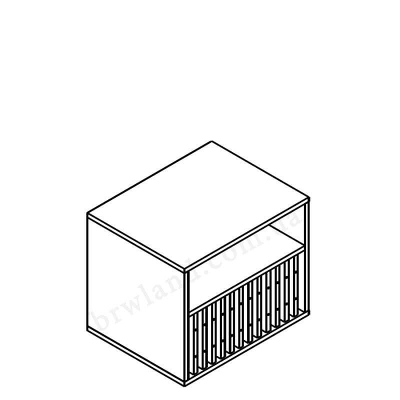 Фото схеми приліжкової тумбочки БРУС ГЕРБОР KOM1S