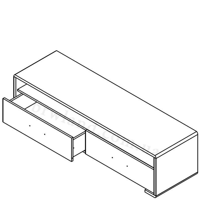 На фото схема наповнення тумби під телевізор БУКА RTV2S ГЕРБОР
