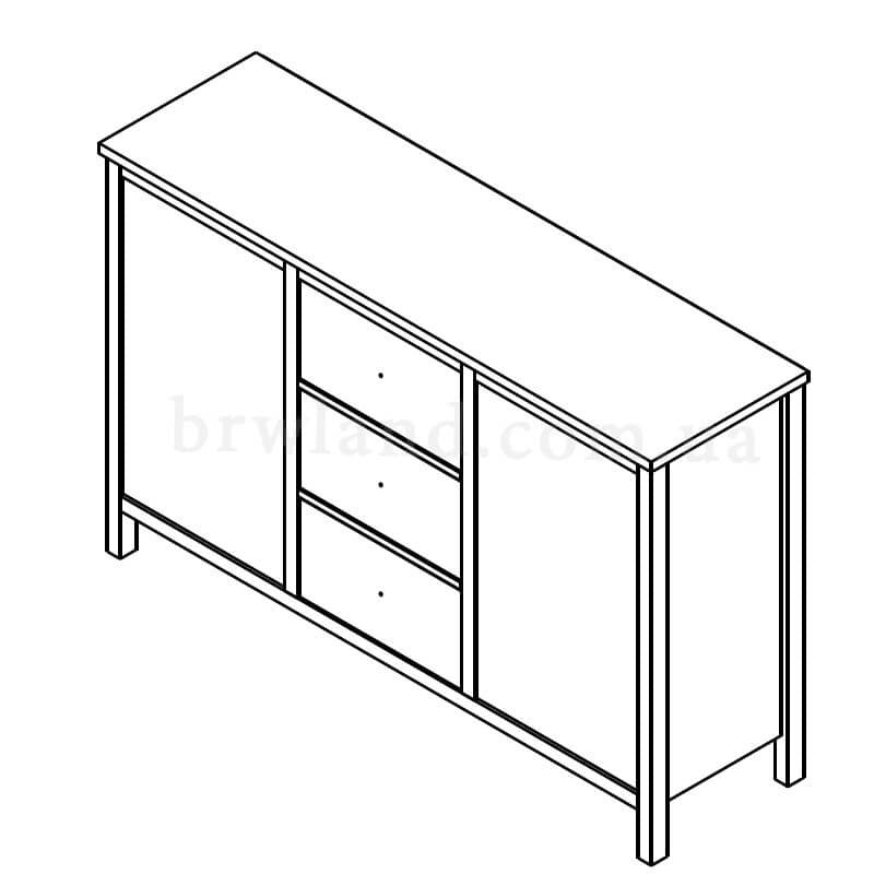 Фото схеми комоду ЧОС ГЕРБОР KOM2D3S