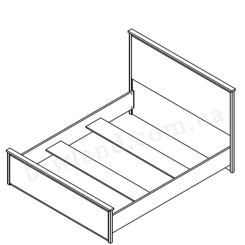 Фото схеми ліжка ЧОС ГЕРБОР LOZ160 (каркас)