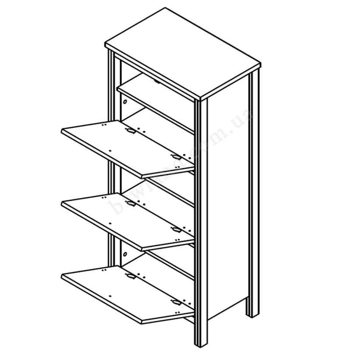 Фото схеми наповнення тумби для взуття ЧОС ГЕРБОР BUT3D