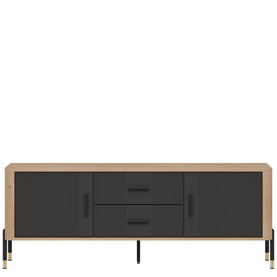 Фото тумби під телевізор DANTE LIVEO DT01 дуб кремона торро / антрацит / чорні ручки