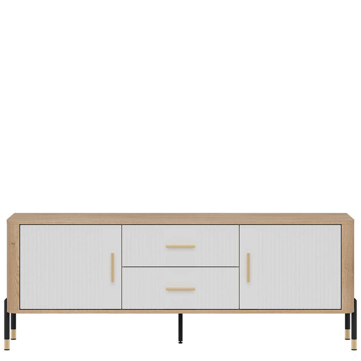 Фото тумби під телевізор DANTE LIVEO DT01 дуб кремона торро / білий / золоті ручки