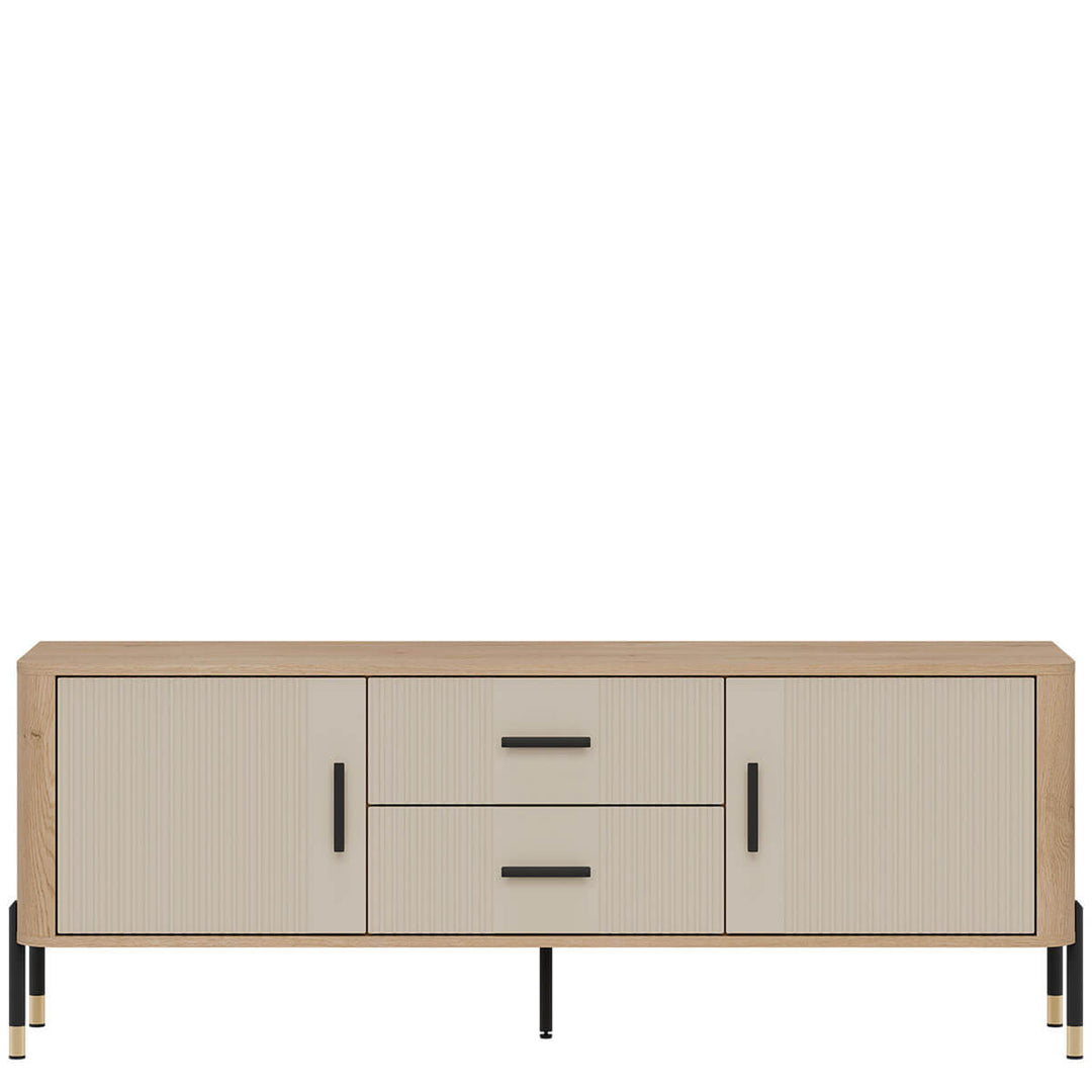 Фото тумби під телевізор DANTE LIVEO DT01 дуб кремона торро / кашемір / чорні ручки