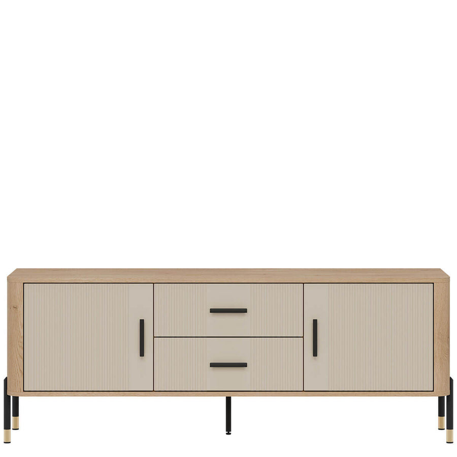 Фото тумби під телевізор DANTE LIVEO DT01 дуб кремона торро / кашемір / чорні ручки