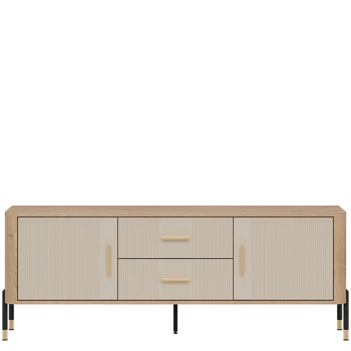 Фото тумби під телевізор DANTE LIVEO DT01 дуб кремона торро / кашемір / золоті ручки