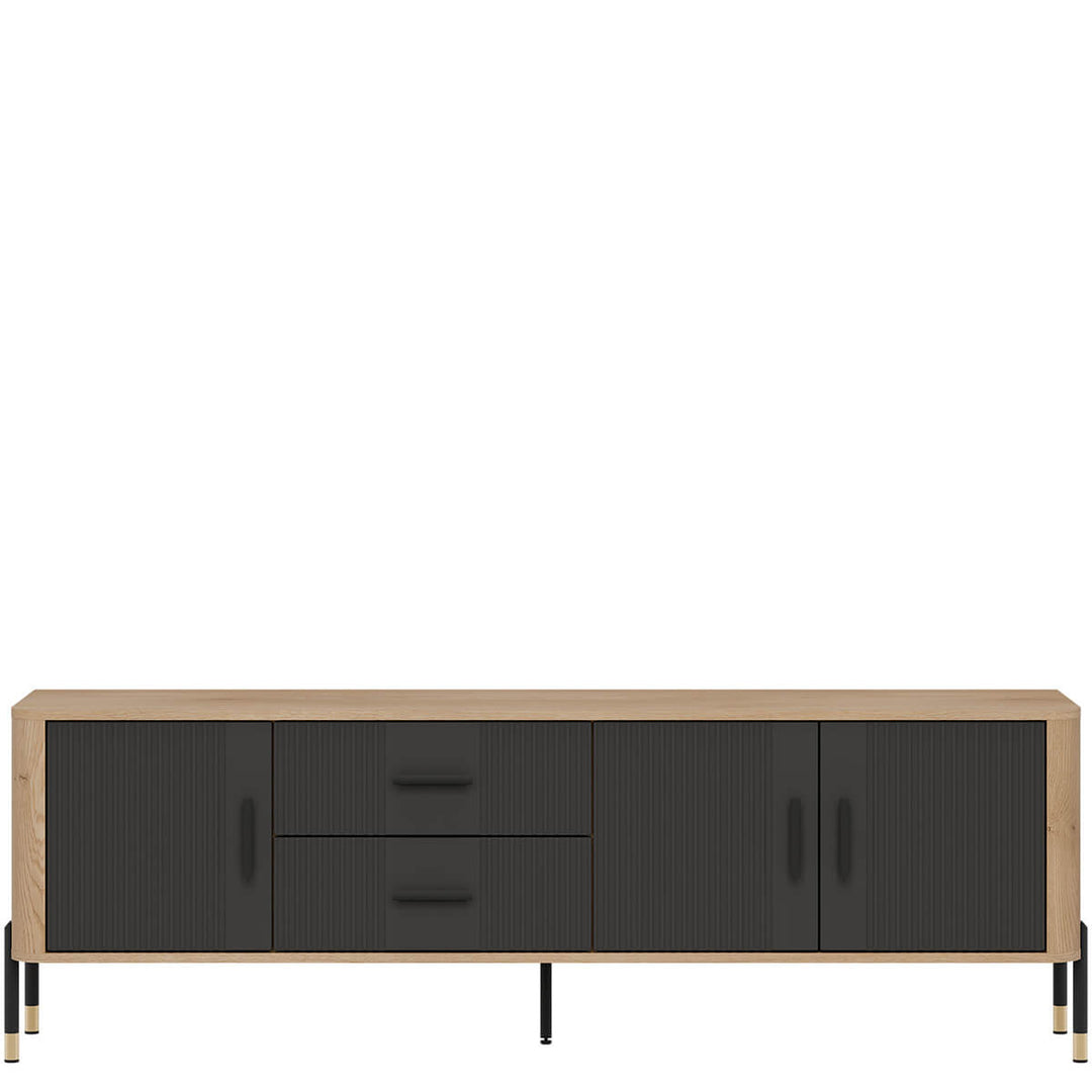 Фото тумби під телевізор DANTE LIVEO DT02 дуб кремона торро / антрацит / чорні ручки