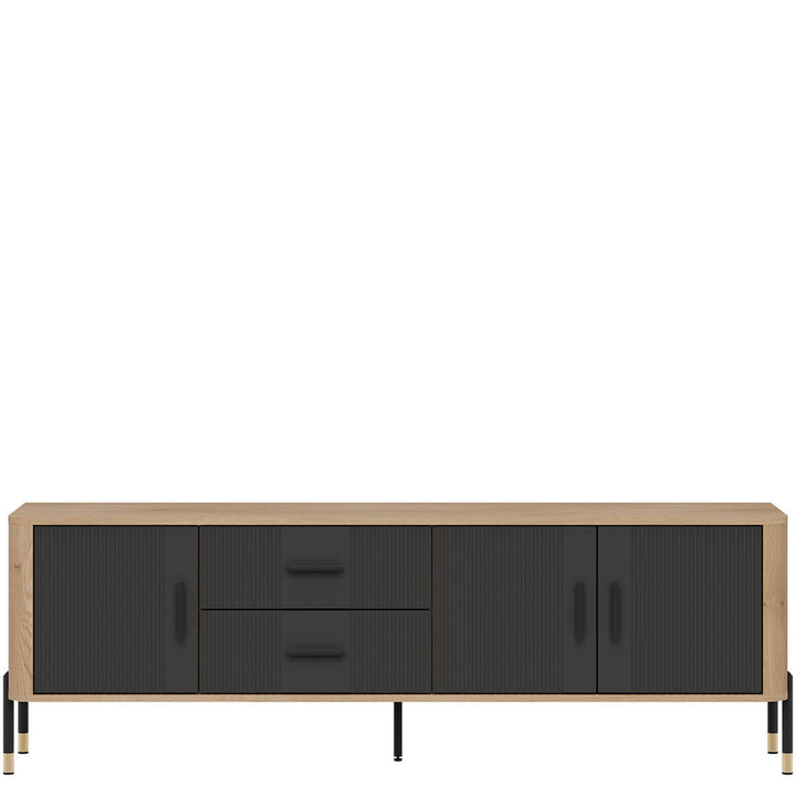 Фото тумби під телевізор DANTE LIVEO DT02 дуб кремона торро / антрацит / чорні ручки