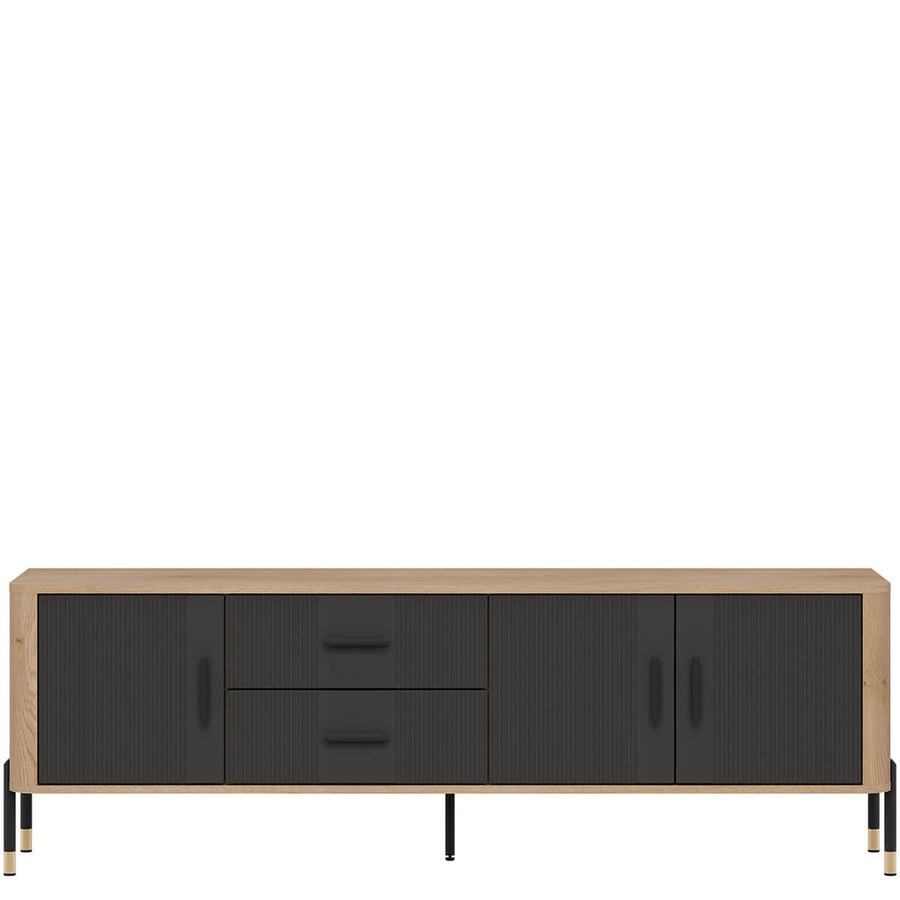 Фото тумби під телевізор DANTE LIVEO DT02 дуб кремона торро / антрацит / чорні ручки