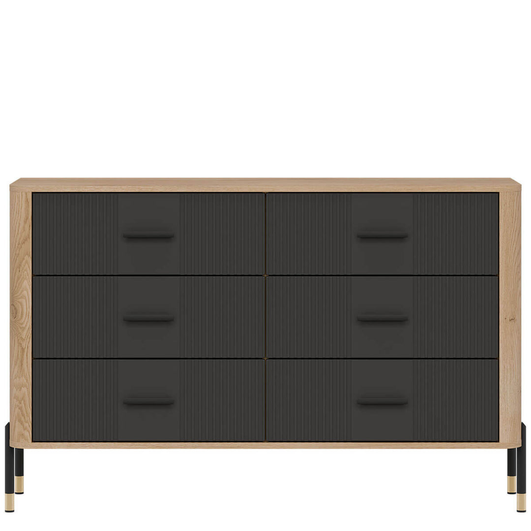 Фото комода DANTE LIVEO DT04 дуб кремона торро / антрацит / чорні ручки