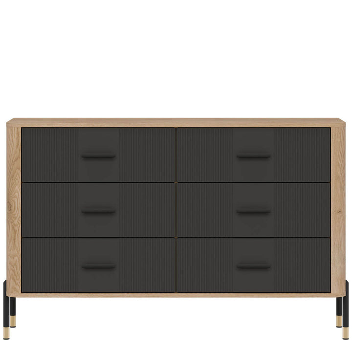 Фото комода DANTE LIVEO DT04 дуб кремона торро / антрацит / чорні ручки